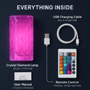 Crystal Diamond Rose Table Lamp - Dimmable, Remote Control by LJGDeals
