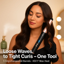 5-in-1 Curling Wand with 4 Barrels & Brush by LJGDeals