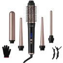 5-in-1 Curling Wand with 4 Barrels & Brush by LJGDeals