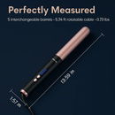 5-in-1 Curling Wand with 4 Barrels & Brush by LJGDeals