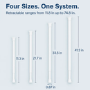 Tension Curtain Rod Extendable for Easy Home Use by LJGDeals