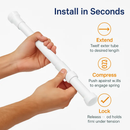 Tension Curtain Rod Extendable for Easy Home Use by LJGDeals