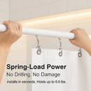 Tension Curtain Rod Extendable for Easy Home Use by LJGDeals