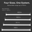 Tension Curtain Rod Extendable for Easy Home Use by LJGDeals