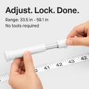 Tension Curtain Rod Extendable for Easy Home Use by LJGDeals