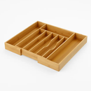 Bamboo Expandable Cutlery Tray Organizer with Dividers by LJGDeals