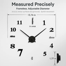 Wall Clock with 3D Mirror Surface for Modern Living Rooms by LJGDeals
