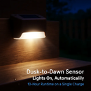 Solar Powered LED Step Lights for Outdoor Stairs by LJGDeals