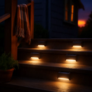 Solar Powered LED Step Lights for Outdoor Stairs by LJGDeals