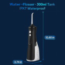 Portable Water Dental Flosser Cordless Rechargeable Dental Oral Irrigator IPX7 Waterproof Teeth Cleaner with 4 Modes 4 Nozzles 10.15oz Detachable Wate by LJGDeals
