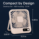 Mini Desktop Cooling Fan with LCD Display and Quiet Airflow by LJGDeals