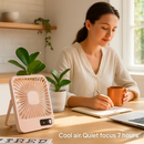 Mini Desktop Cooling Fan with LCD Display and Quiet Airflow by LJGDeals
