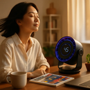 100-Speed Desk Fan Battery Operated; Wall Mounted, Tilting by LJGDeals