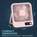 Mini Desktop Cooling Fan with LCD Display and Quiet Airflow by LJGDeals