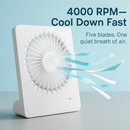 Portable Desk Fan - 3-Speed Quiet Table Fan by LJGDeals