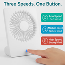Portable Desk Fan - 3-Speed Quiet Table Fan by LJGDeals