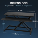 Height Adjustable Standing Desk Converter for Dual Monitors by LJGDeals