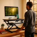 Height Adjustable Standing Desk Converter for Dual Monitors by LJGDeals