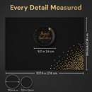 Black & Gold Birthday Dinnerware Set for 25 Guests by LJGDeals