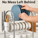 Three-Tier Dish Drying Rack with Drainage Trays by LJGDeals