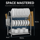 Three-Tier Dish Drying Rack with Drainage Trays by LJGDeals