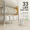 Three-Tier Dish Drying Rack with Drainage Trays by LJGDeals