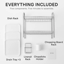 Three-Tier Dish Drying Rack with Drainage Trays by LJGDeals
