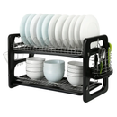 2 Tier Iron Dish Drying Rack for Kitchen Counter Storage by LJGDeals