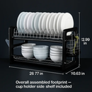 2 Tier Iron Dish Drying Rack for Kitchen Counter Storage by LJGDeals