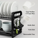 2 Tier Iron Dish Drying Rack for Kitchen Counter Storage by LJGDeals
