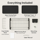 2 Tier Iron Dish Drying Rack for Kitchen Counter Storage by LJGDeals