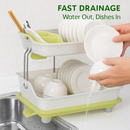 2-Tier Dish Drying Rack for Kitchen Counter by LJGDeals