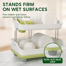 2-Tier Dish Drying Rack for Kitchen Counter by LJGDeals