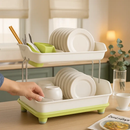2-Tier Dish Drying Rack for Kitchen Counter by LJGDeals