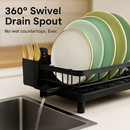 Dish Drying Rack with Utensil Holder and Drainer by LJGDeals
