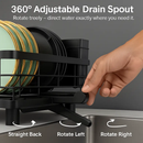 Dish Drying Rack with Utensil Holder and Drainer by LJGDeals