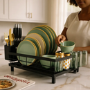 Dish Drying Rack with Utensil Holder and Drainer by LJGDeals