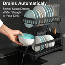 Dish Drying Rack with Drainboard and Utensil Holder by LJGDeals