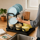 2-Tier Dish Drying Rack for Kitchen Counter Space by LJGDeals