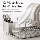 Dish Drying Rack with Drainboard and Cutlery Holder by LJGDeals
