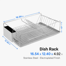 Dish Drying Rack with Drainboard and Cutlery Holder by LJGDeals