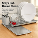 Dish Drying Rack with Drainboard and Cutlery Holder by LJGDeals