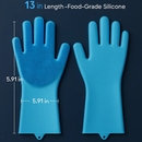 Silicone Dishwashing Gloves with Bristles by LJGDeals