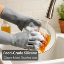 Silicone Dishwashing Gloves with Bristles by LJGDeals