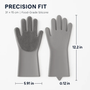 Silicone Dishwashing Gloves with Bristles by LJGDeals