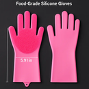 Silicone Dishwashing Gloves with Bristles by LJGDeals