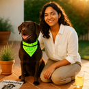 Adjustable Leather Pet Collar Triangle Bandana for Dogs by LJGDeals