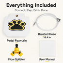 Dog Water Fountain Outdoor Dog Pet Water Dispenser Step-on Activated Sprinkler w/ Interactive Paw Pedal Valve for Drinking Fresh Water by LJGDeals