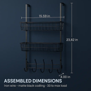 Over The Door Hooks Organizer with 5 Hooks and 2 Baskets by LJGDeals