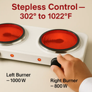 Infrared Dual Burner Portable Hot Plate Stove by LJGDeals